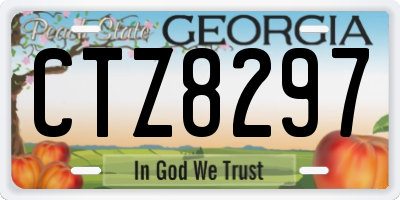 GA license plate CTZ8297