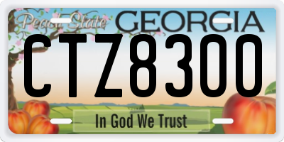 GA license plate CTZ8300