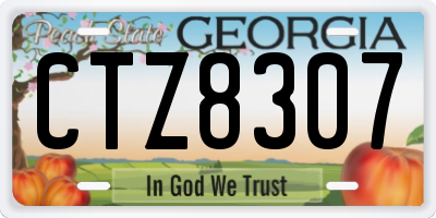 GA license plate CTZ8307