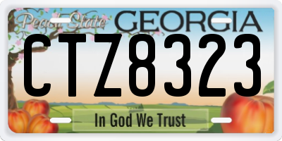 GA license plate CTZ8323