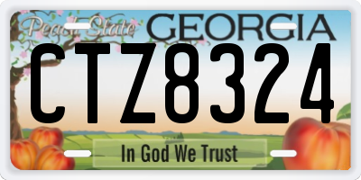 GA license plate CTZ8324