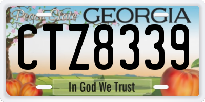 GA license plate CTZ8339