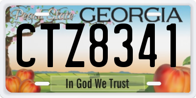 GA license plate CTZ8341