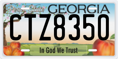 GA license plate CTZ8350