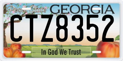 GA license plate CTZ8352