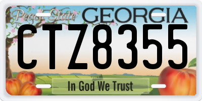 GA license plate CTZ8355