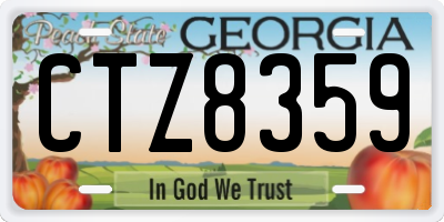 GA license plate CTZ8359