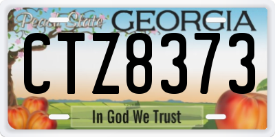 GA license plate CTZ8373