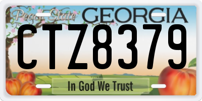 GA license plate CTZ8379