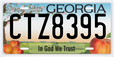 GA license plate CTZ8395