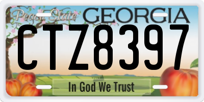 GA license plate CTZ8397