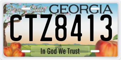 GA license plate CTZ8413
