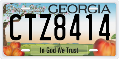 GA license plate CTZ8414