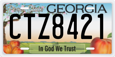 GA license plate CTZ8421