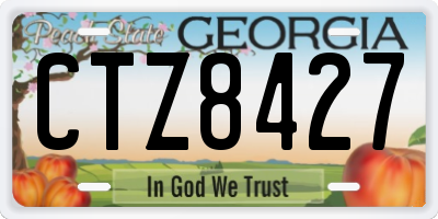 GA license plate CTZ8427