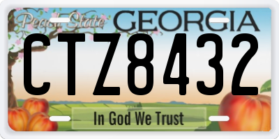 GA license plate CTZ8432