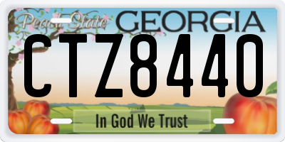 GA license plate CTZ8440