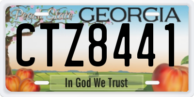 GA license plate CTZ8441