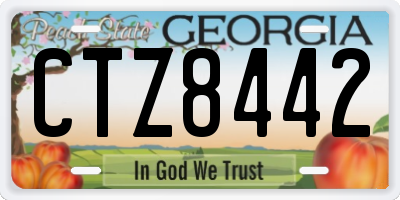 GA license plate CTZ8442