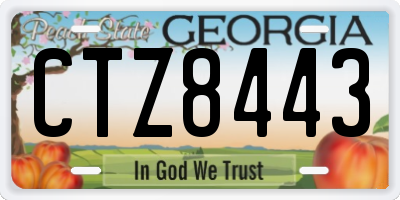 GA license plate CTZ8443