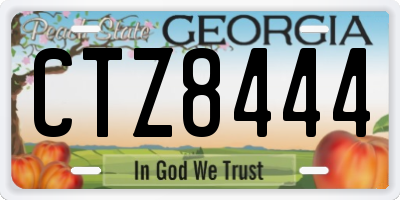 GA license plate CTZ8444