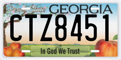 GA license plate CTZ8451