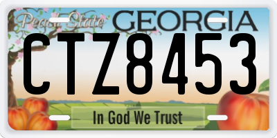 GA license plate CTZ8453