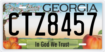 GA license plate CTZ8457