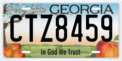 GA license plate CTZ8459