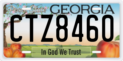 GA license plate CTZ8460