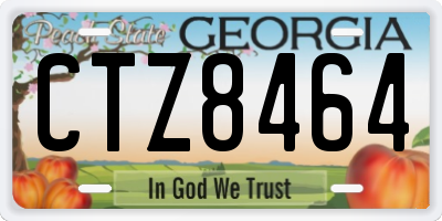 GA license plate CTZ8464