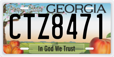 GA license plate CTZ8471