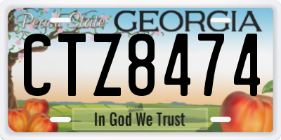 GA license plate CTZ8474