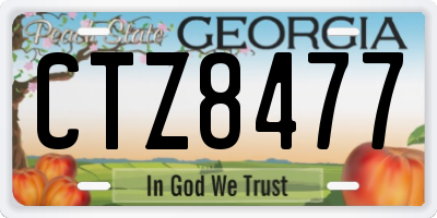 GA license plate CTZ8477