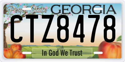 GA license plate CTZ8478