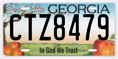 GA license plate CTZ8479
