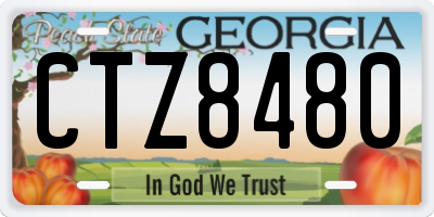 GA license plate CTZ8480