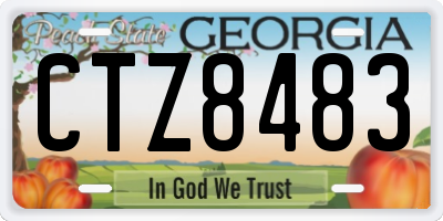 GA license plate CTZ8483