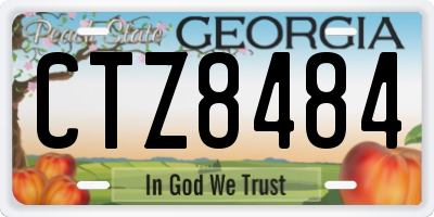 GA license plate CTZ8484