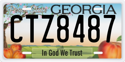 GA license plate CTZ8487