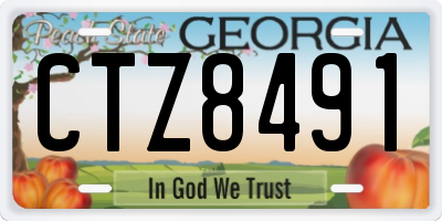 GA license plate CTZ8491