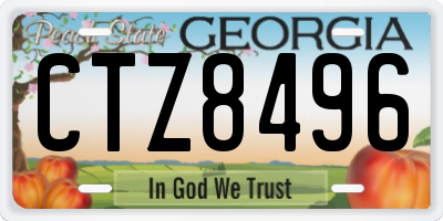 GA license plate CTZ8496