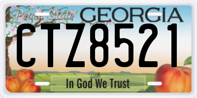 GA license plate CTZ8521