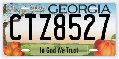 GA license plate CTZ8527