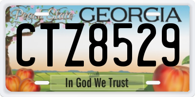 GA license plate CTZ8529