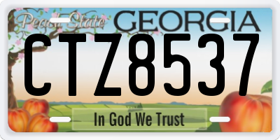 GA license plate CTZ8537
