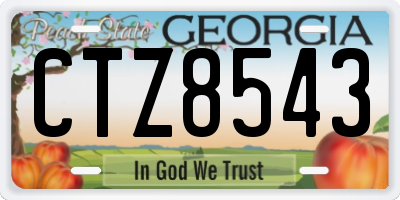 GA license plate CTZ8543
