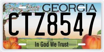GA license plate CTZ8547
