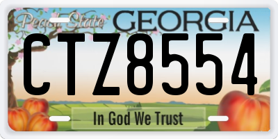 GA license plate CTZ8554