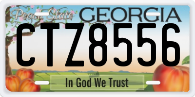 GA license plate CTZ8556